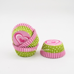 pink heart cupcake liners