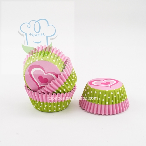 pink heart cupcake liners